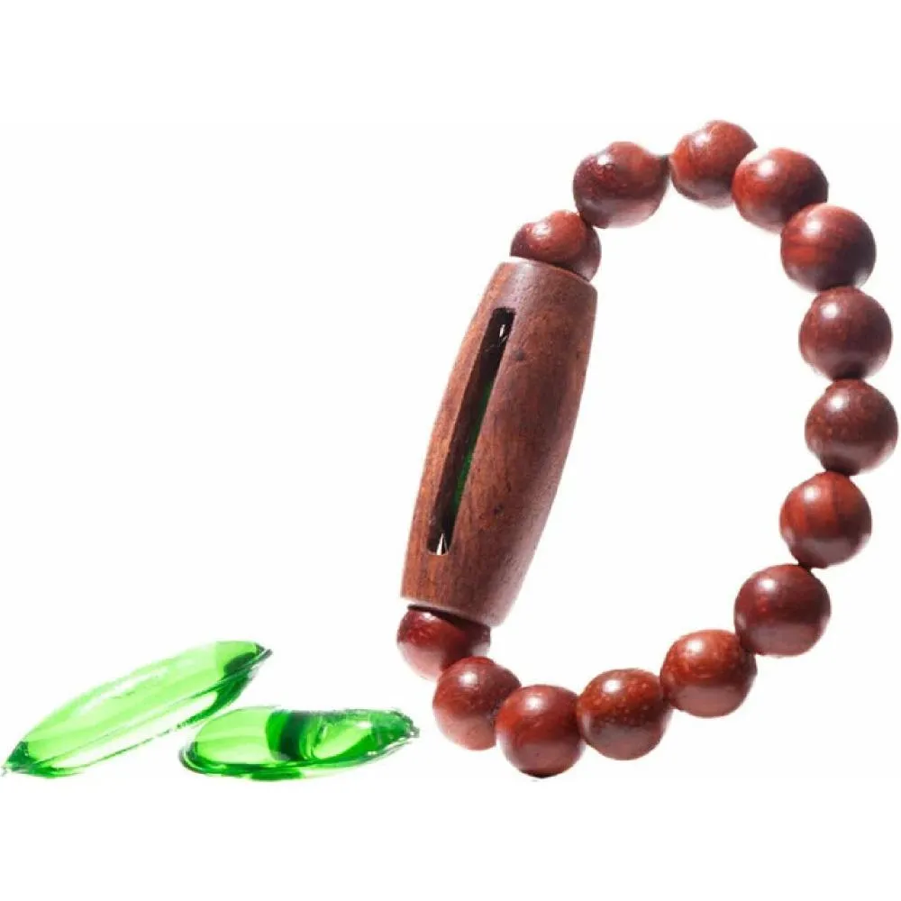 Incognito Pulseira de madeira com cápsula M