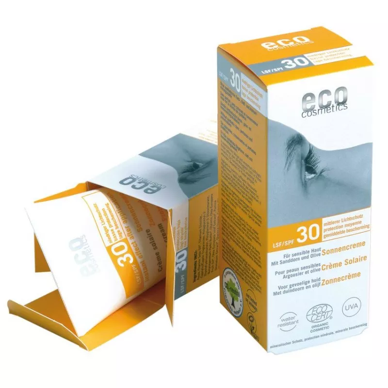 Eco Cosmetics Protector solar SPF 30 BIO (75 ml) - 100% natural, com filtros minerais