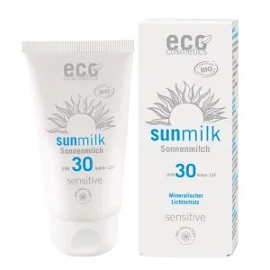 Eco Cosmetics Leite solar SPF 30 Sensitive BIO (75 ml) - com filtros minerais naturais
