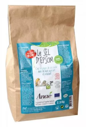 Ecodis Anaé por sal Epsom (saco de 2,5 kg) - para banho, esfoliação e jardim