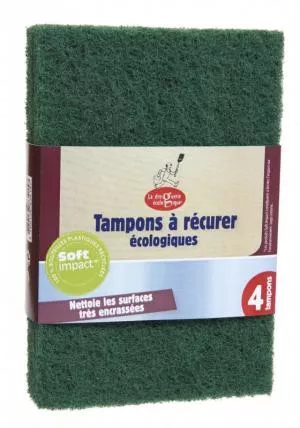 Ecodis La Droguerie Ecologique da Roughen esponjas para superfícies sujas (4 pcs)