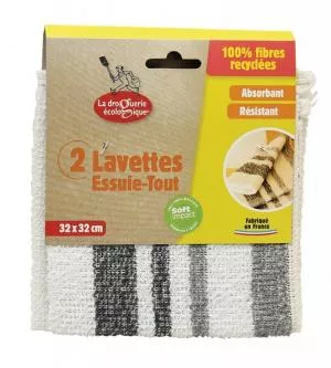 Ecodis La Droguerie Ecologique por Conjunto de panos universais reciclados. (2 pcs)