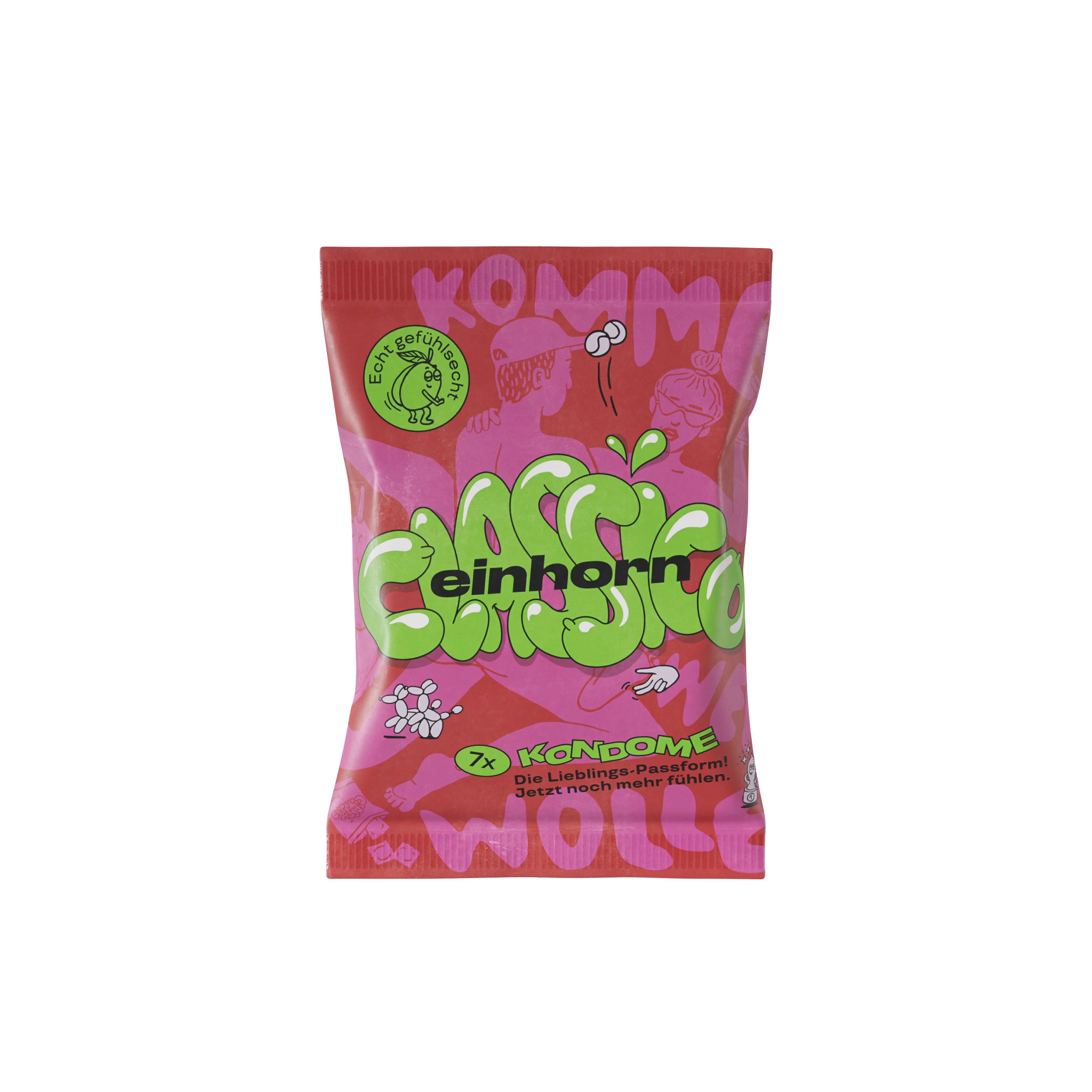 Einhorn Preservativos Classic 3 unidades - veganos, sem perfume