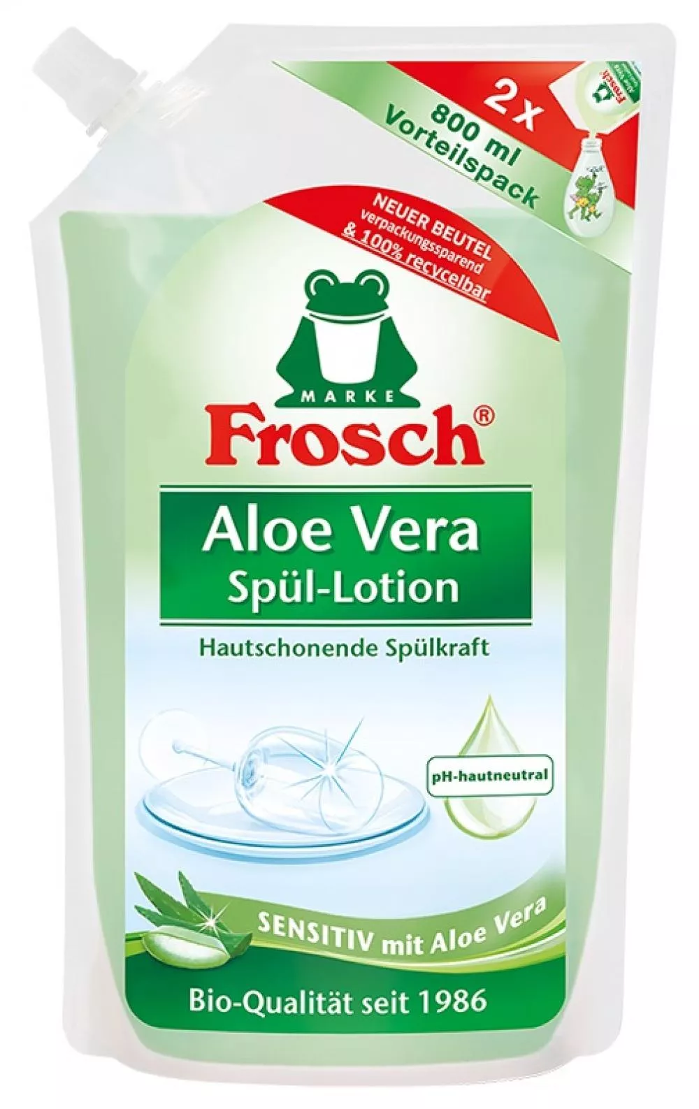 Frosch EKO Aloe vera líquido de lavagem de louça - cartucho sobressalente (800ml)