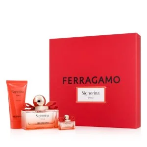 Salvatore Ferragamo Signorina Unica água de perfume para mulheres 100 ml + EDP MINI 5 ml + loção corporal