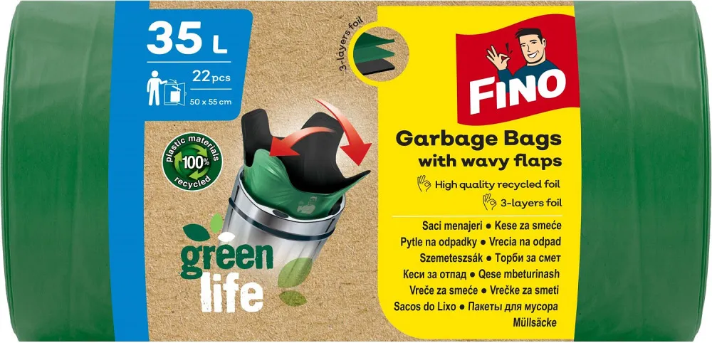 FINO Sacos de lixo Green Life Easy pack 25 μm - 35 l (22 pcs)