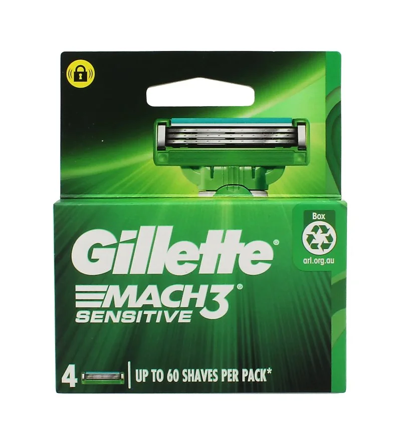Mach3 Sensitive lâminas de reposição 4 un. para homens