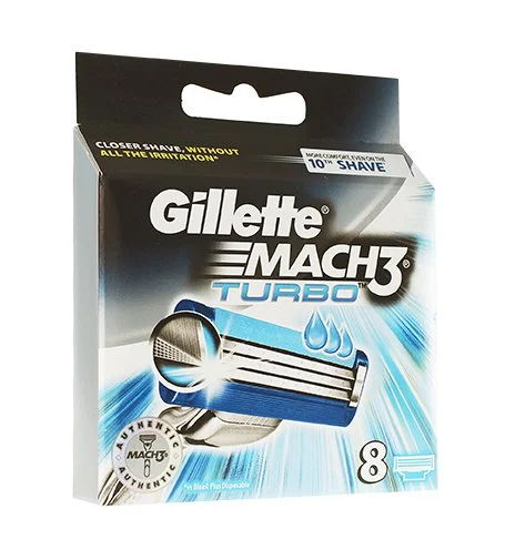 Mach3 Turbo lâminas de reposição 8 unidades para homem
