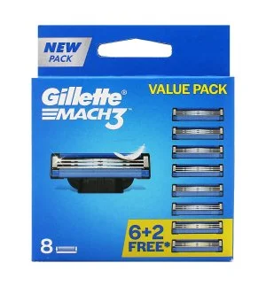 Gillette Mach3 Lâminas de reposição 8 unidades