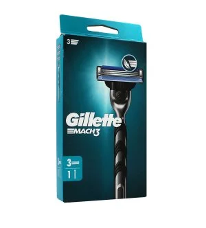 Gillette Mach3 aparelho de barbear + 3 recargas