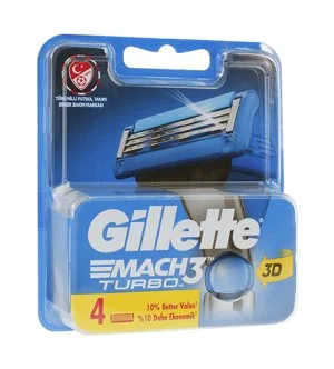 Gillette Mach3 Turbo lâminas de substituição 4 un. para homem