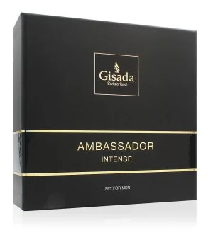 Gisada Ambassador Intense conjunto de oferta 50 ml + gel de banho água de perfume para homem