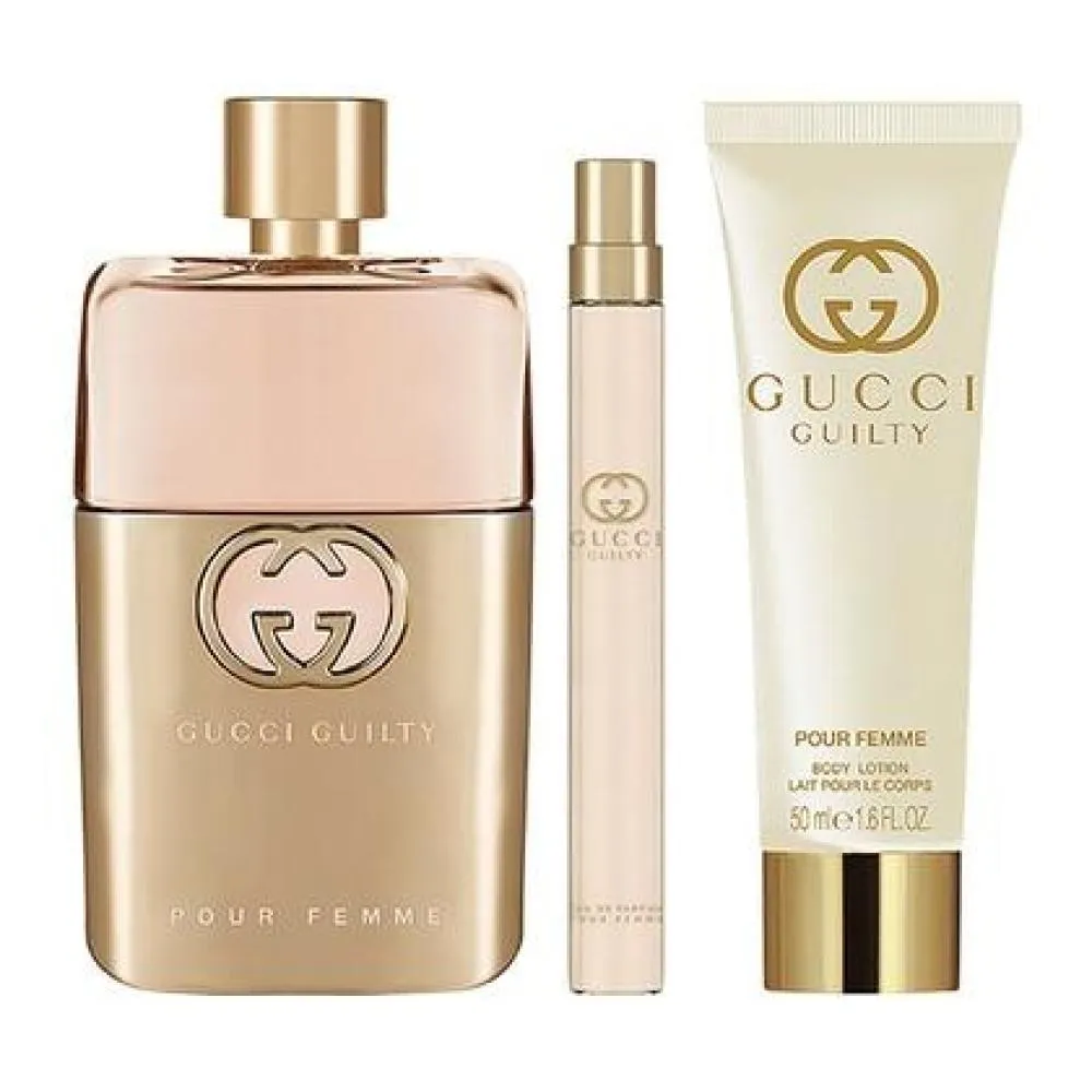 Guilty Pour Femme 90 ml + EDT MINI 10 ml + loção corporal 50 ml