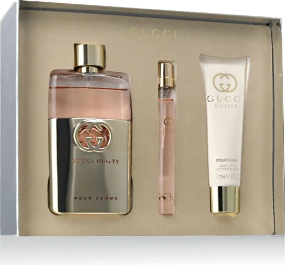 Guilty Pour Femme 90 ml + EDT MINI 10 ml + loção corporal 50 ml
