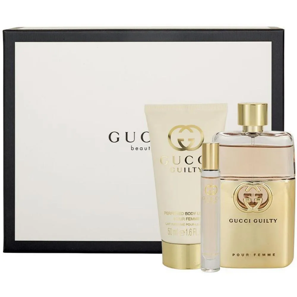 Guilty Pour Femme 90 ml + EDT MINI 10 ml + loção corporal 50 ml