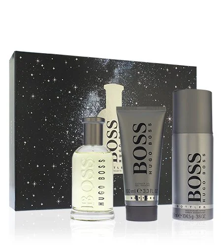 Boss Bottled conjunto presente eau de toilette 100 ml + gel de duche 100 ml + desodorizante para homens