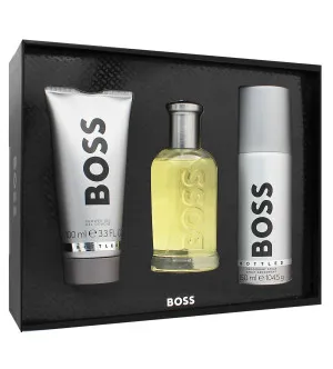 Hugo Boss Boss Bottled conjunto de presente para homens eau de toilette 100 ml + gel de banho 100 ml + desodorante spray 150 ml