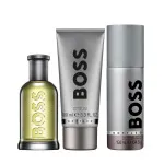 Boss Bottled conjunto de presente para homens eau de toilette 100 ml + gel de banho 100 ml + desodorante spray 150 ml 100 ml + sprchový gel 100 ml + deosprej 150 ml