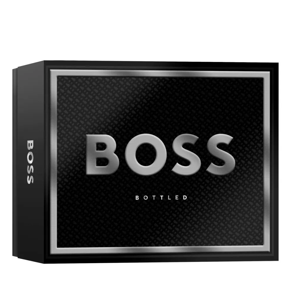 Boss Bottled conjunto de presente para homens eau de toilette 100 ml + gel de banho 100 ml + desodorante spray 150 ml 100 ml + sprchový gel 100 ml + deosprej 150 ml
