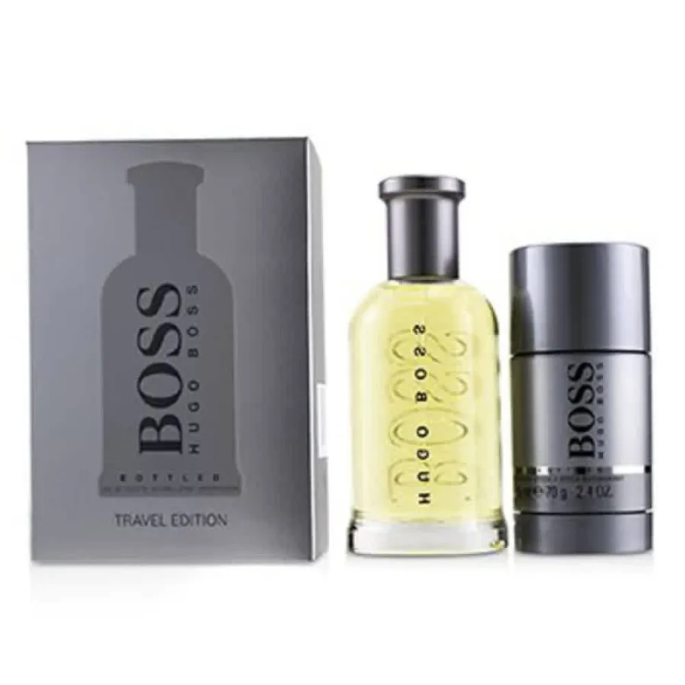 Boss Bottled conjunto de presente para homens eau de toilette 100 ml + gel de banho 100 ml + desodorante spray 150 ml 100 ml + sprchový gel 100 ml + deosprej 150 ml