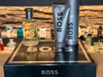 Boss Bottled conjunto de presente para homens eau de toilette 100 ml + gel de banho 100 ml + desodorante spray 150 ml 100 ml + sprchový gel 100 ml + deosprej 150 ml
