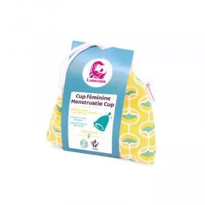 Lamazuna Copo menstrual higiénico, tamanho 1, manga amarela