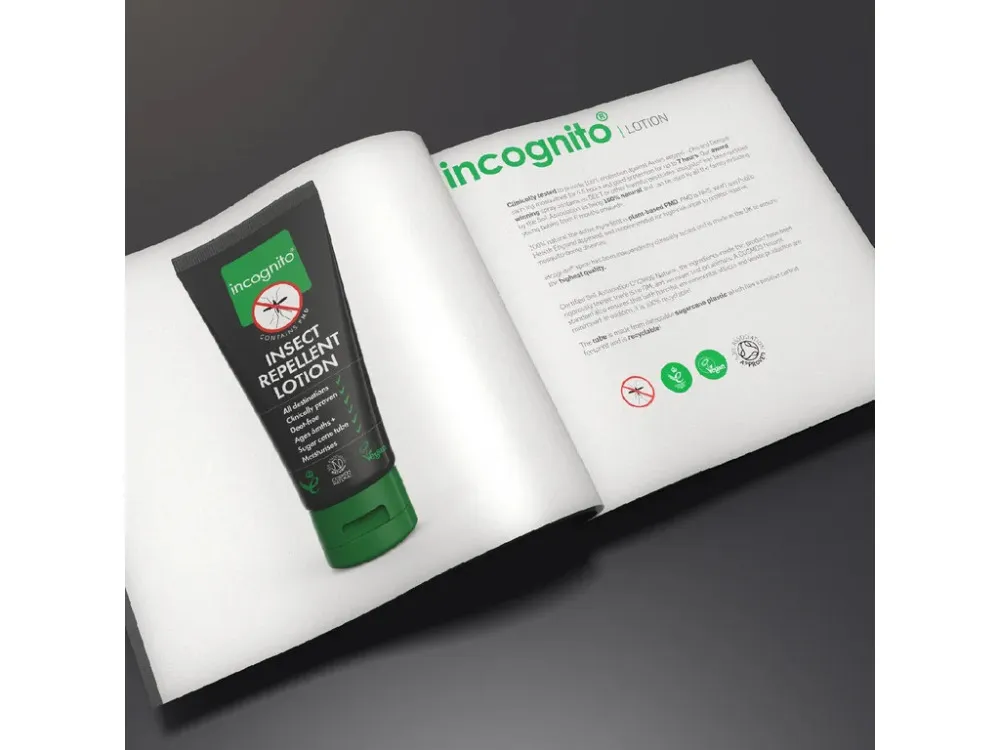 Incognito Loção corporal hidratante com efeito repelente (100 ml) - testada clinicamente de forma independente