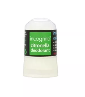 Incognito Desodorizante cristal protetor Citronela (50 ml) - não cheira a insectos incómodos