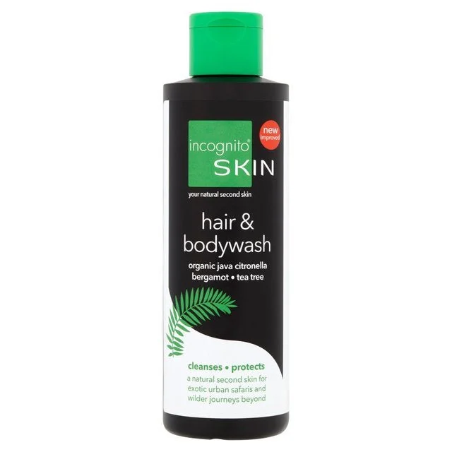 Incognito Shampoo protetor para cabelo e corpo com citronela de Java (200 ml) 100 ml - não agrada a insetos incômodos e piolhos