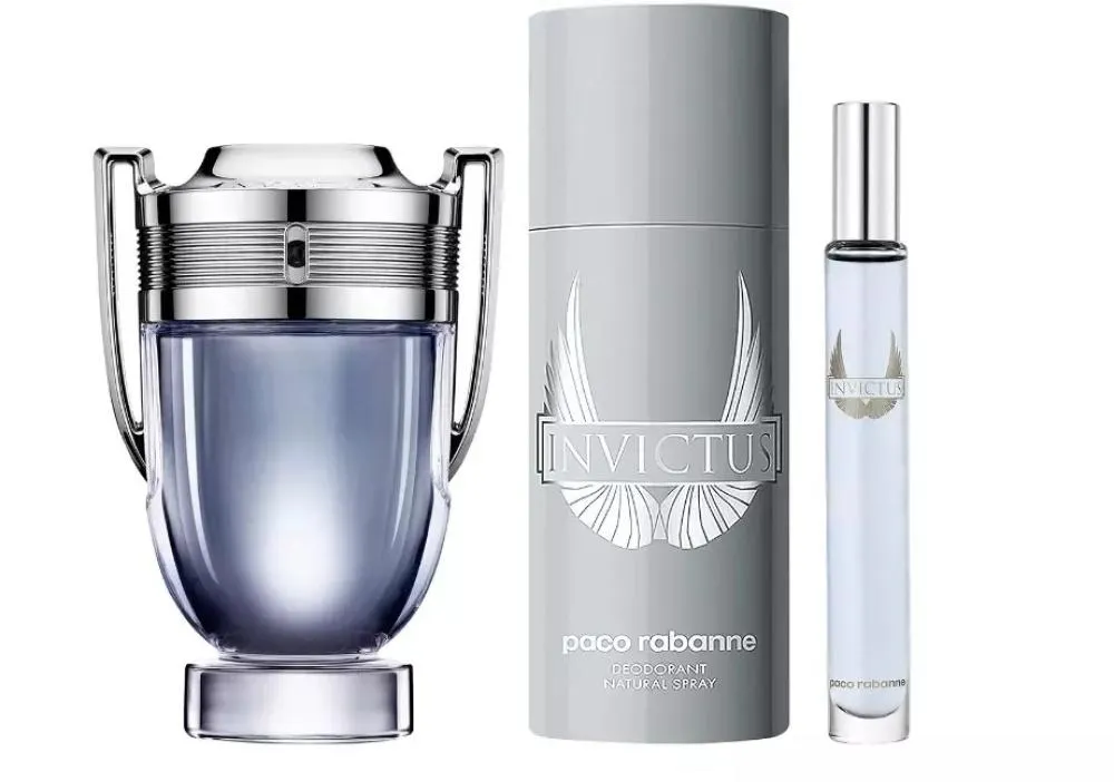 Invictus Eau de Toilette para homem 100 ml + EDT MINI 10 ml + DEO em spray 150 ml