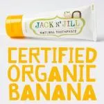 Jack n Jill Pasta de dentes infantil - BIO de banana (50 g) - sem flúor, com extracto de calêndula orgânica