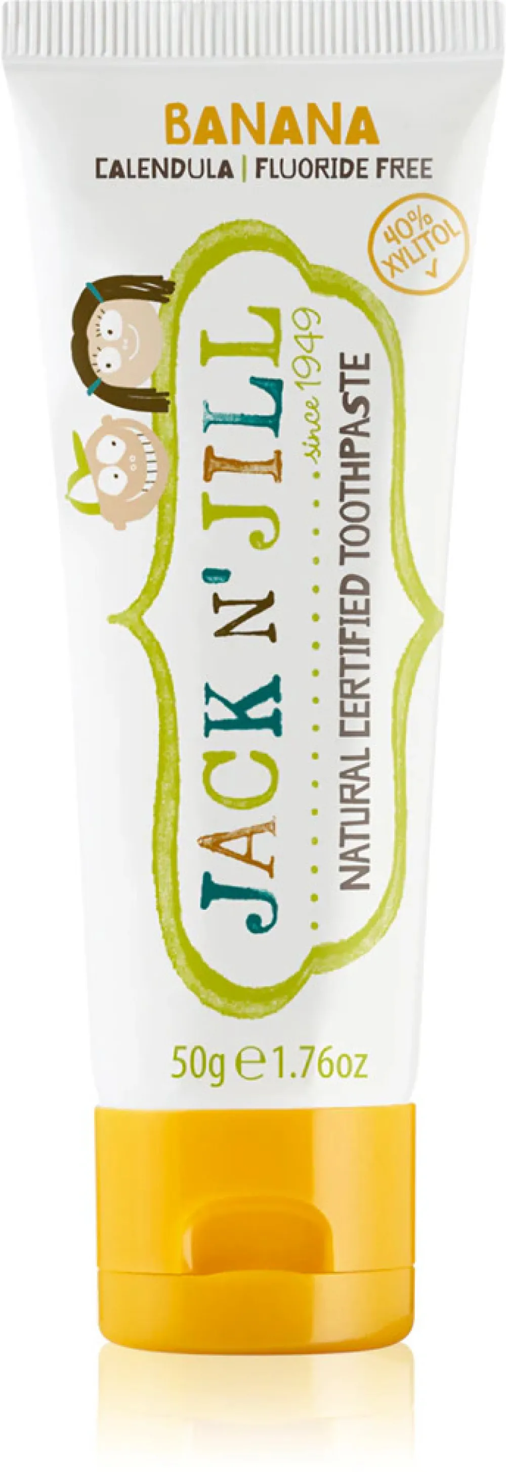 Jack n Jill Pasta de dentes infantil - BIO de morango (50 g) - sem flúor, com extracto de calêndula orgânica