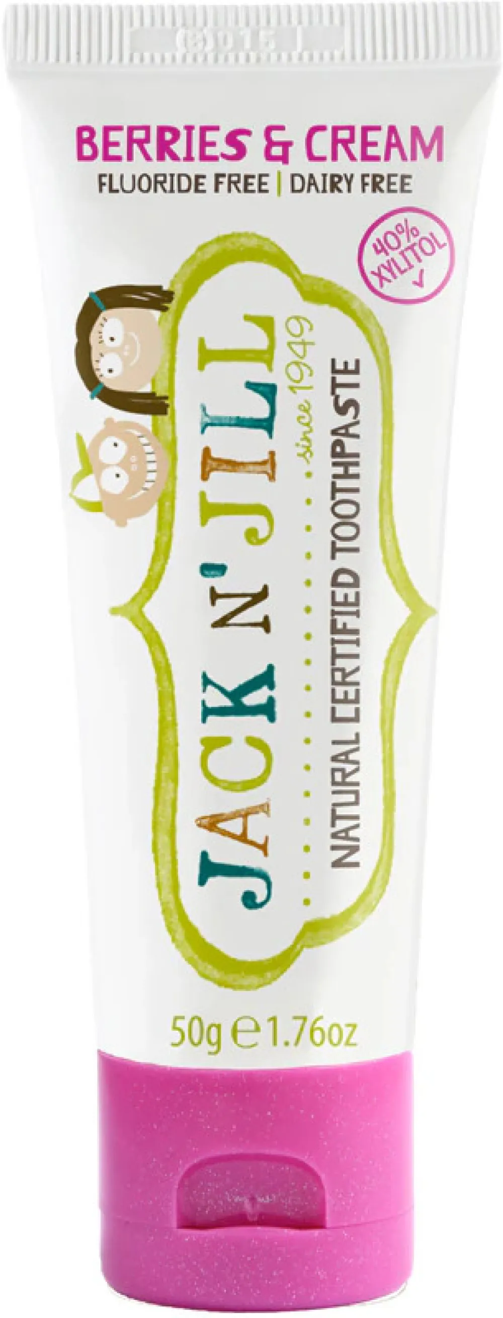 Jack n Jill Pasta de dentes para crianças - Milkshake (50 g) - sem flúor, com extrato de calêndula biológica