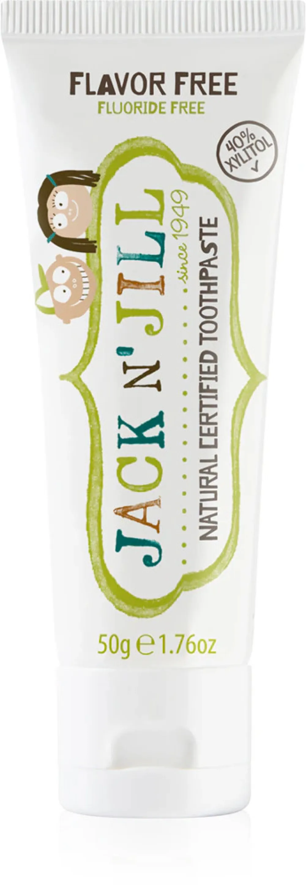 Jack n Jill Pasta de dentes - sem sabor (50 g) - sem flúor