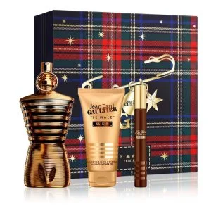 Jean Paul Gaultier Le Male Elixir 125 ml + Perfume MINI 10 ml + Gel de Duche perfumado para homem