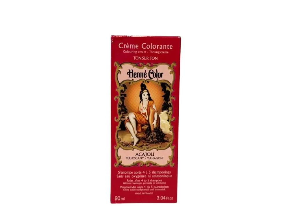 Henné Color Molho de creme macio 90ml de mogno