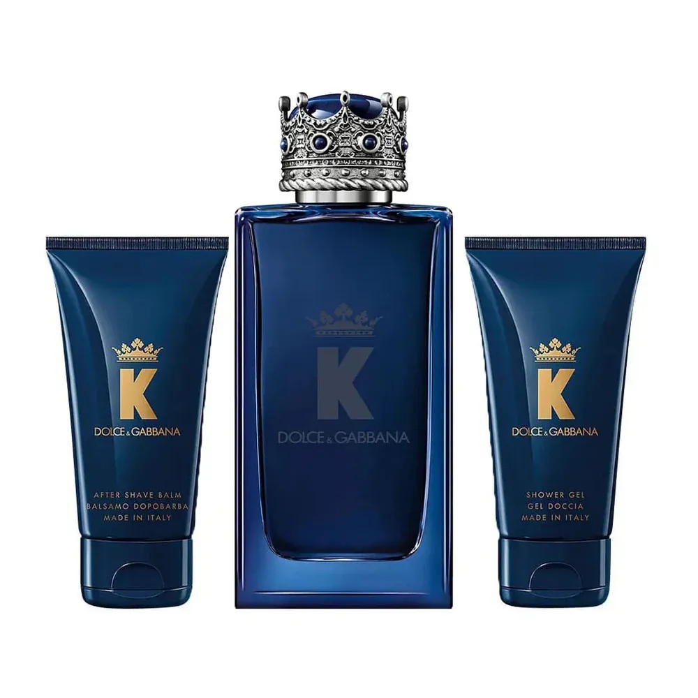 K by Dolce & Gabbana conjunto presente eau de toilette para homens 100 ml + bálsamo após barbear 50 ml + gel de duche