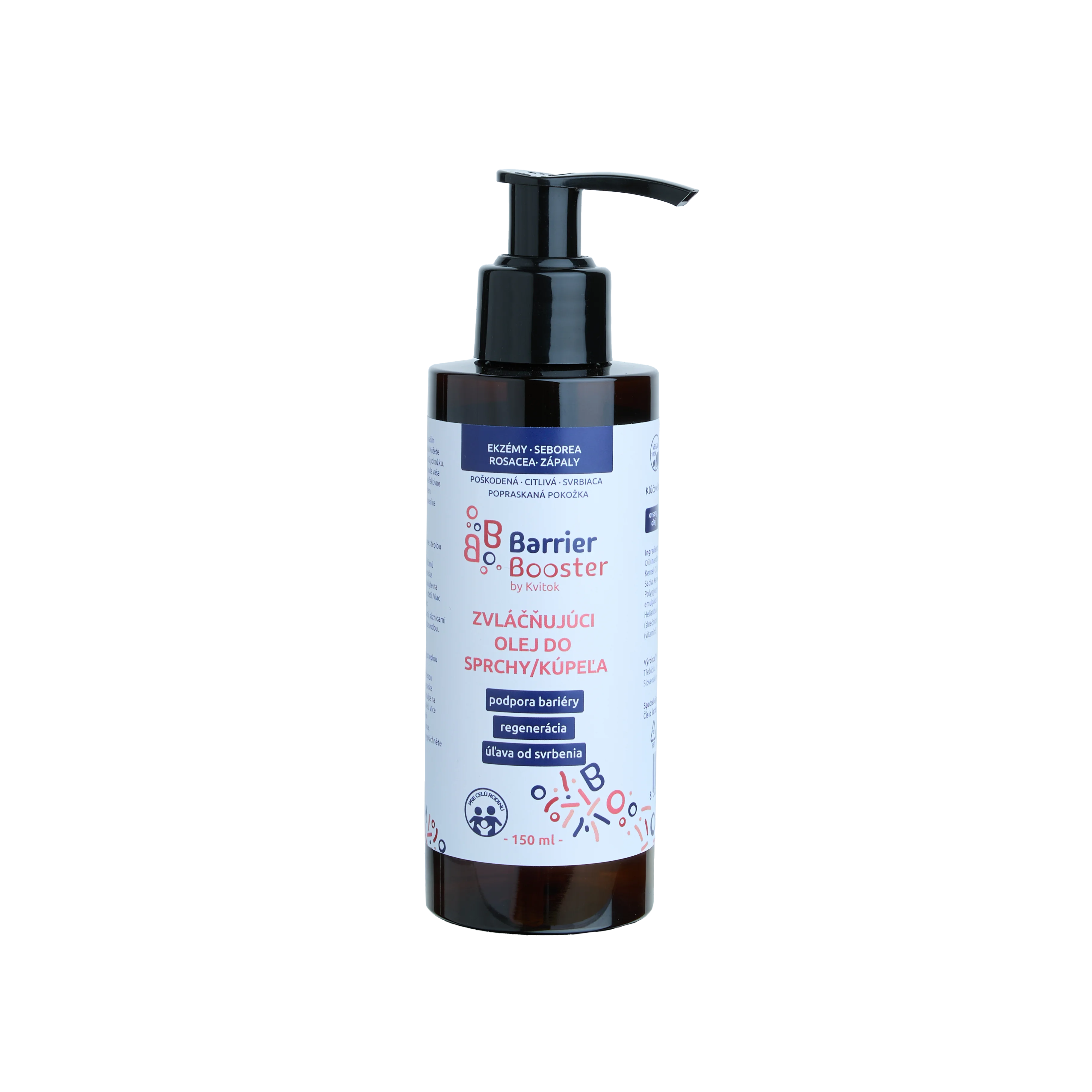 Kvitok Barrier Booster Óleo emoliente para duche e banho (150 ml) - para uma pele sedosamente macia