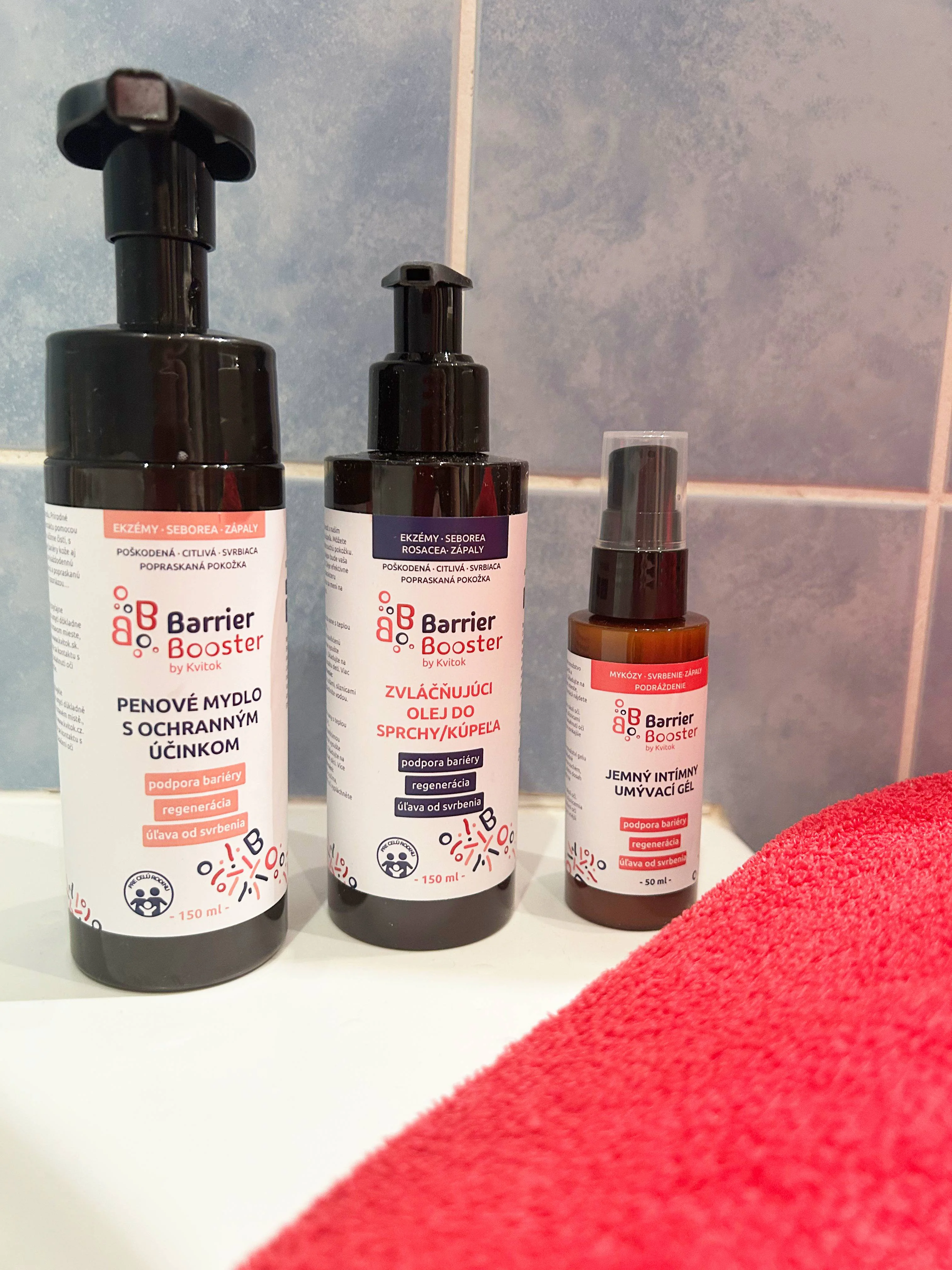 Kvitok Barrier Booster Óleo emoliente para duche e banho (150 ml) - para uma pele sedosamente macia