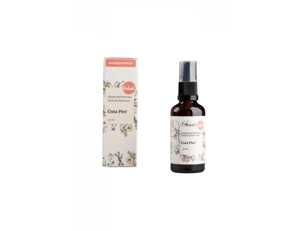 Kvitok Óleo de limpeza para pele seca e sensível (50 ml) - não deixa uma película gordurosa