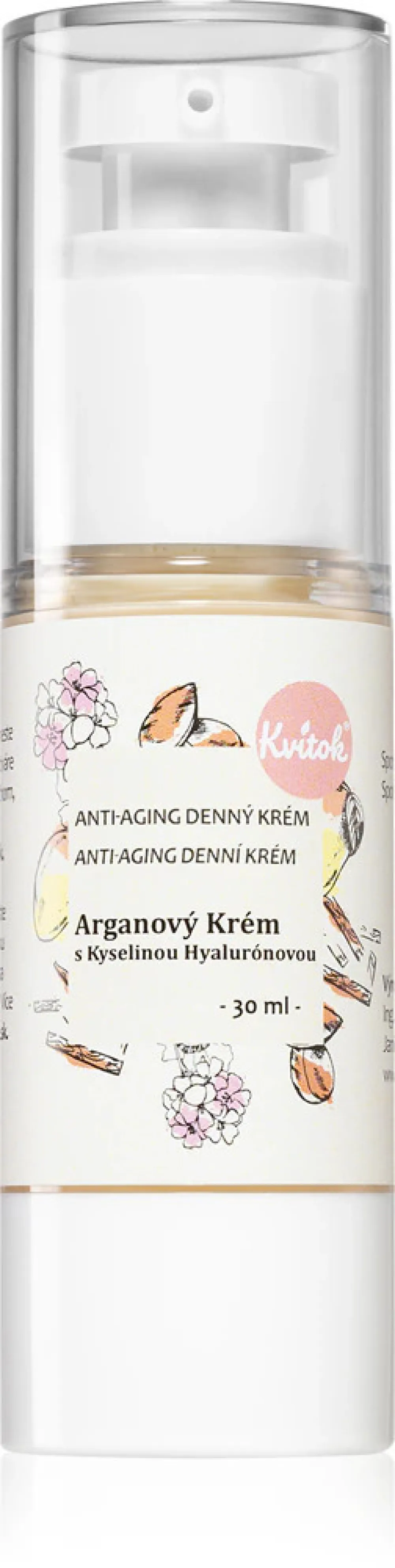 Kvitok Argan Day Cream para pele madura 30 (30 ml) - com ácido hialurónico