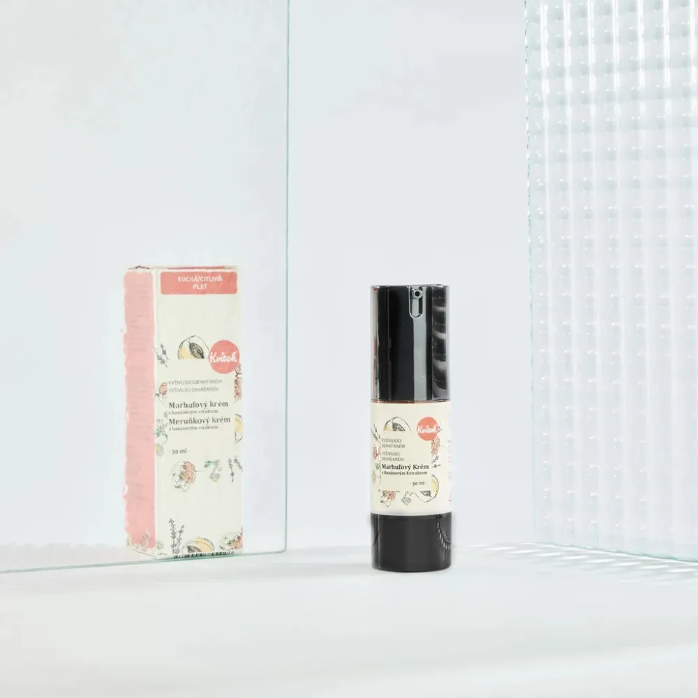Kvitok Creme de dia de damasco para pele sensível (30 ml) - alivia a irritação e vermelhidão