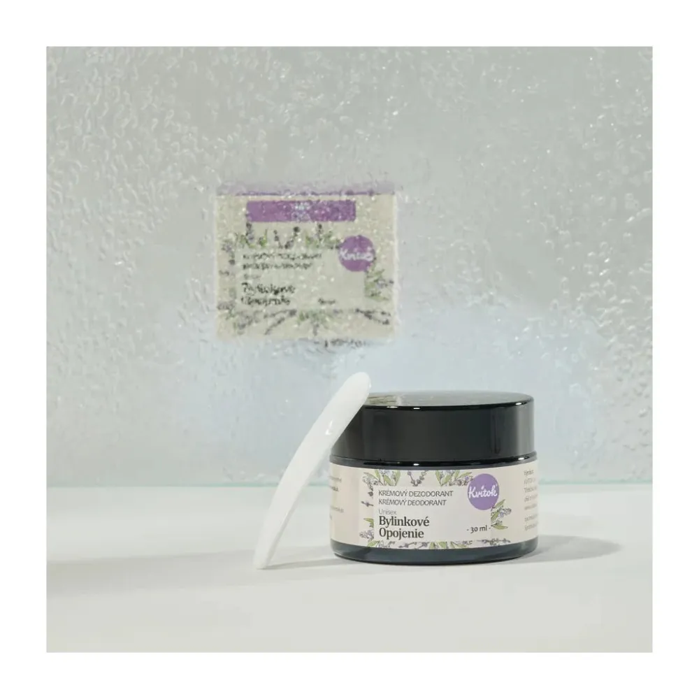 Kvitok Desodorizante creme suave intoxicação herbal (30 ml) - adequado para mulheres e homens