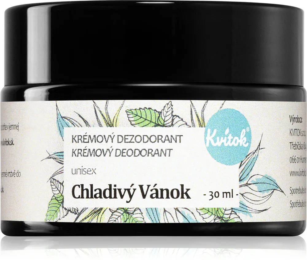 Kvitok Desodorizante Cool Breeze Cream (30 ml) - adequado para mulheres e homens