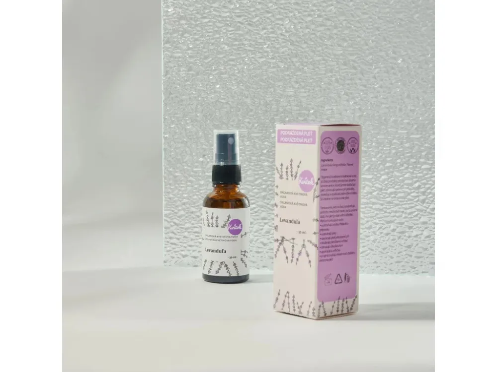 Kvitok Água floral com spray - lavanda BIO (30 ml) - harmoniza e acalma