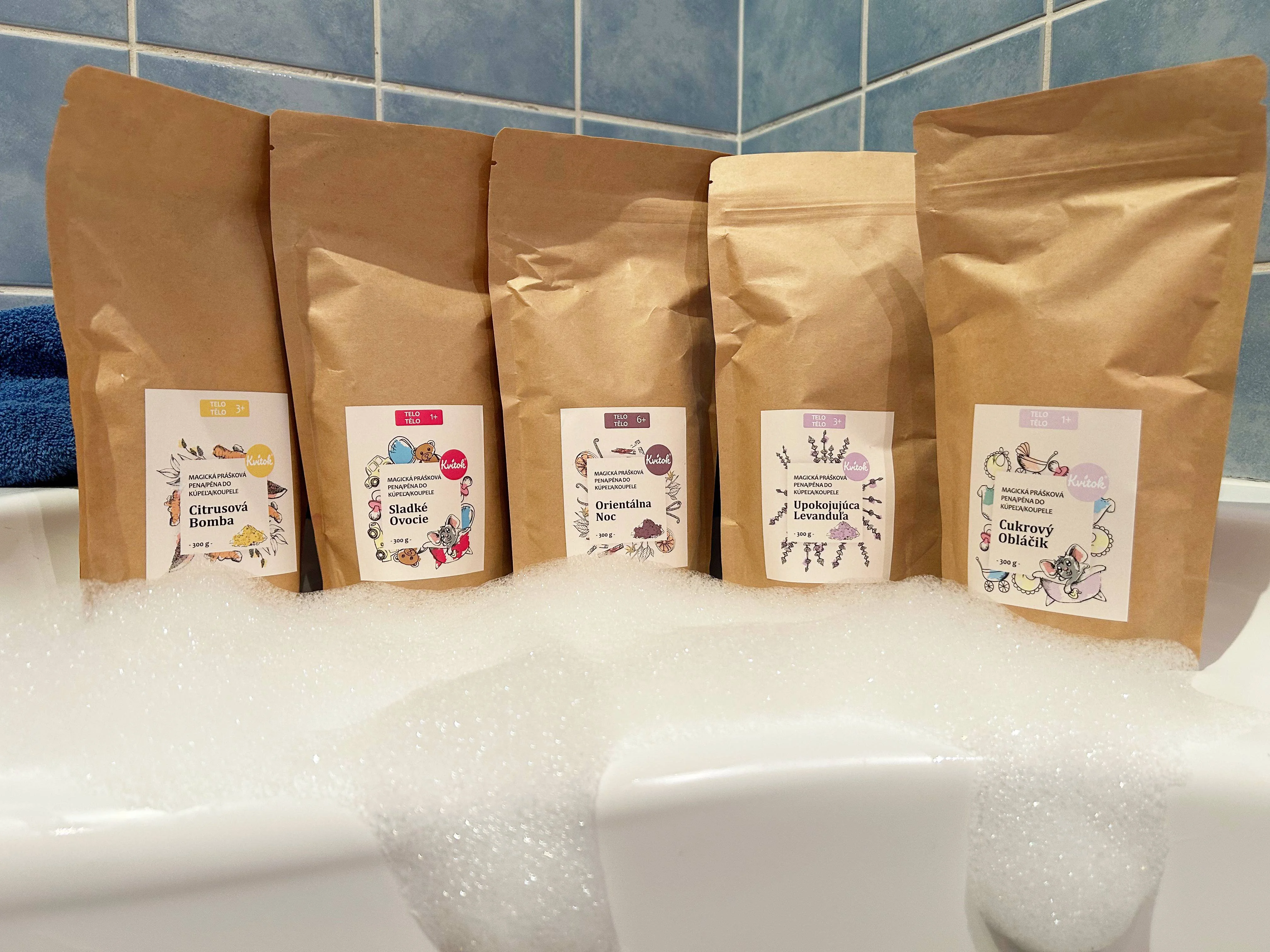 Kvitok Espuma de Banho Mágica Costa Azul 60 g - faz uma espuma maravilhosa