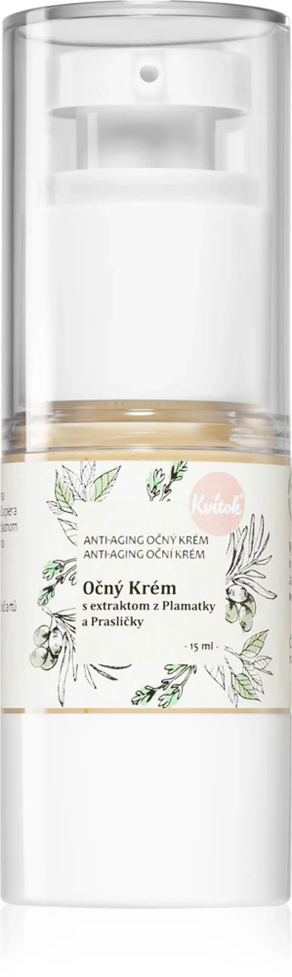 Kvitok Creme de olhos - diariamente (15 ml) - com extractos de feno-grego e rabo de cavalo