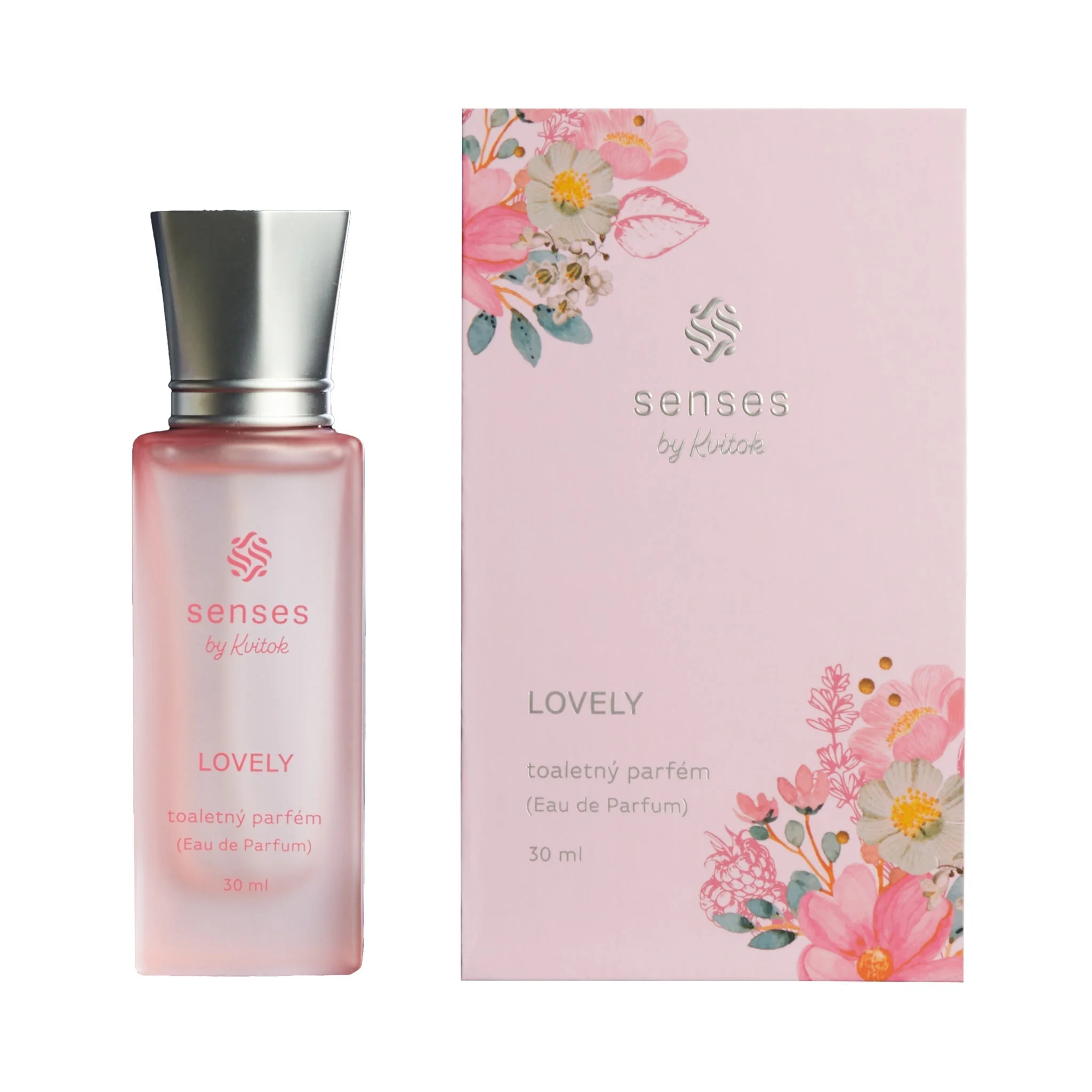 Kvitok Senses Perfume Lovely - amostra (2 ml) - com aroma de rosa, baunilha e citrinos