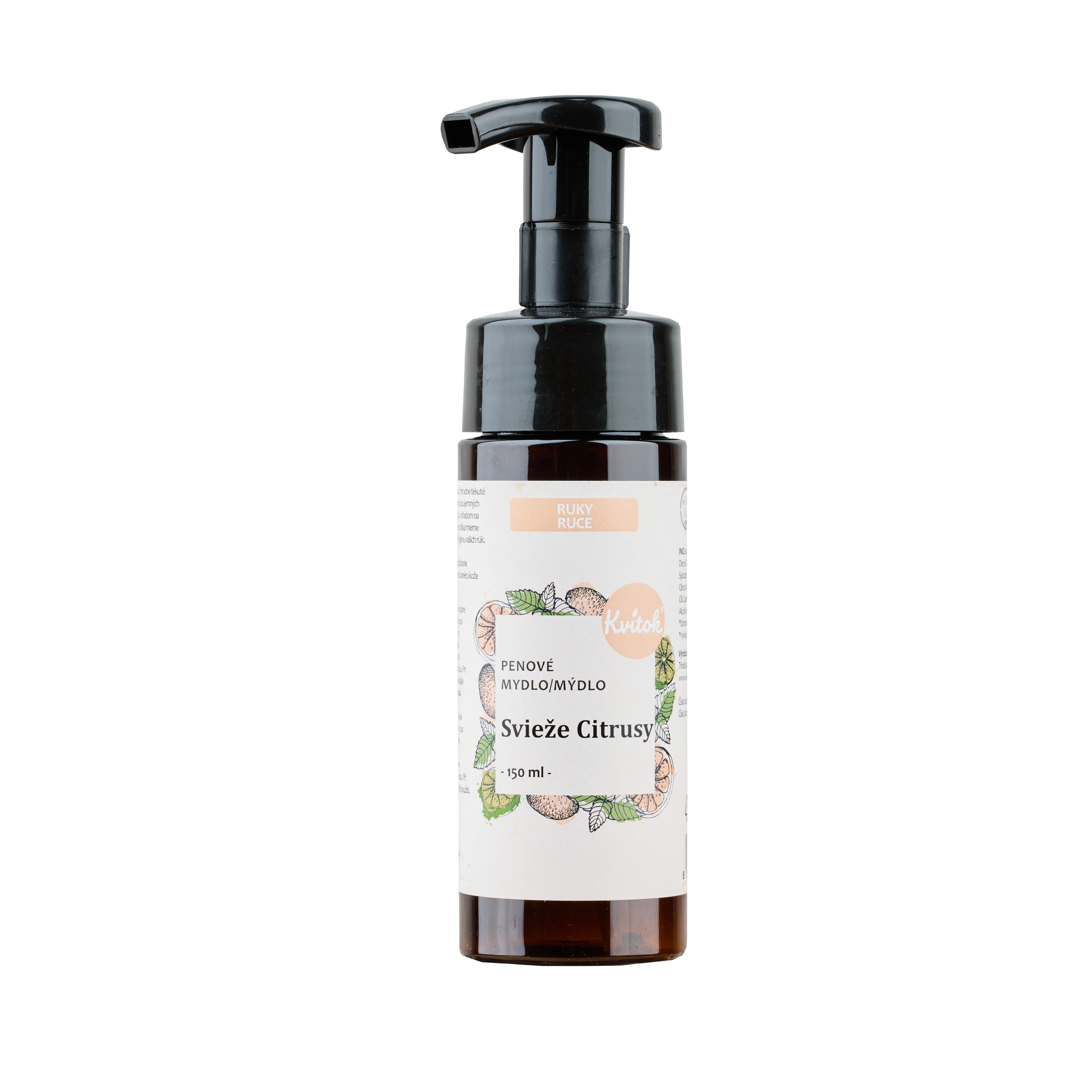 Kvitok Sabonete líquido espumante Citrinos frescos (150 ml) - com uma bela fragrância fresca