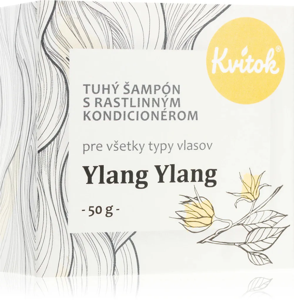 Kvitok Champô rígido com amaciador para cabelos claros Ylang Ylang XXL (50 g) - espumas maravilhosamente